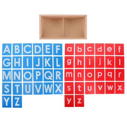 Jeu Montessori en bois FRCOLOR avec lettres rugueuses pour stimuler la motricité fine des enfants