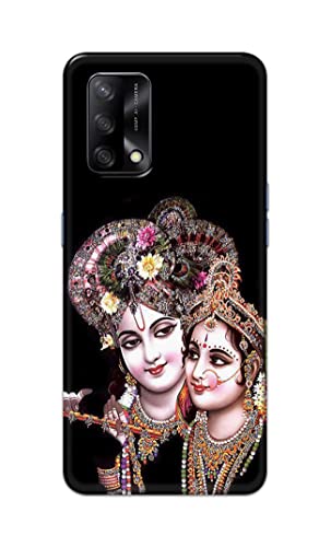 Image of PRINTFIDAA� Printed Hard Back Cover Case for Oppo F19 | Oppo F19s | Oppo A74 4G Back Cover (Radha Krishna) -2808