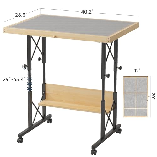 Easyego 2000 Piece Jigsaw Puzzle Table with Legs for Adult, 5 Adjustable Angle & Height Adjustable Table with Drawers, Wooden Puzzle Board with Extended Support Bar & 4 Wheels for All Ages by Easyego - Image 2