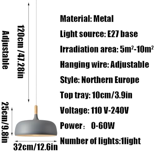 Lámpara de techo de metal E27 con acabado moderno decorativo 7