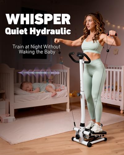 Image of RORALA Twist Stepper with Handlebar,Stair Step Machine for Cardio Workout,Compact Home Exercise Equipment,300LBS MAX Weight Capacity