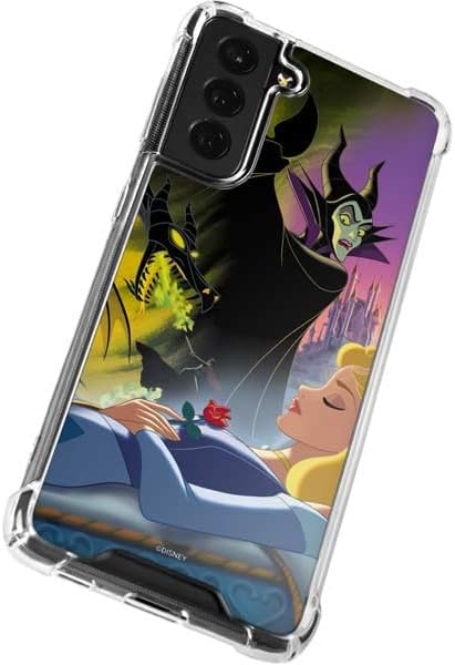 Skinit Clear Phone Case Compatible with Galaxy S22 Plus - Officially Licensed Disney Villains Sleeping Beauty and Maleficent Art Design