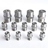 FCBFJSW Fine Stainless Steel Wide Angle Solid conical Nozzle high Bottom Pressure humidification Spray Industrial dust Removal Cleaning Cooling Atomization（1/8”, 1/4”, 3/8”, 1/2” BSPT）