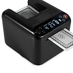 VQP Automatic Card Dealer Machine, 1/2/3 Deck Playing Cards Dealer, Rechargeable 180° 360° Rotating Robot Card Dealing Machine for Uno Phase 10 Five Crowns Casino Poker Games, Texas Hold’em Mode