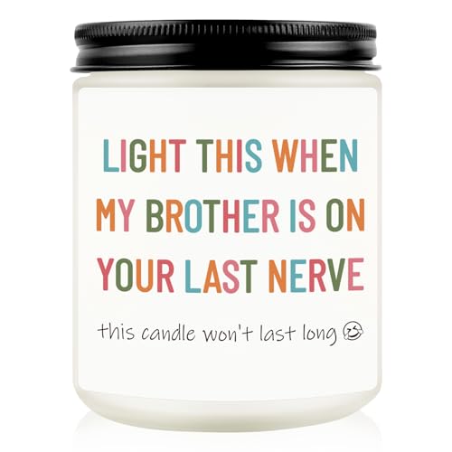 Regalos para cuñada, regalos de cumpleaños para cuñada, vela perfumada divertida, regalo de Navidad, San Valentín, Día de la Madre, regalo de boda para hermano, novia, vela de lavanda