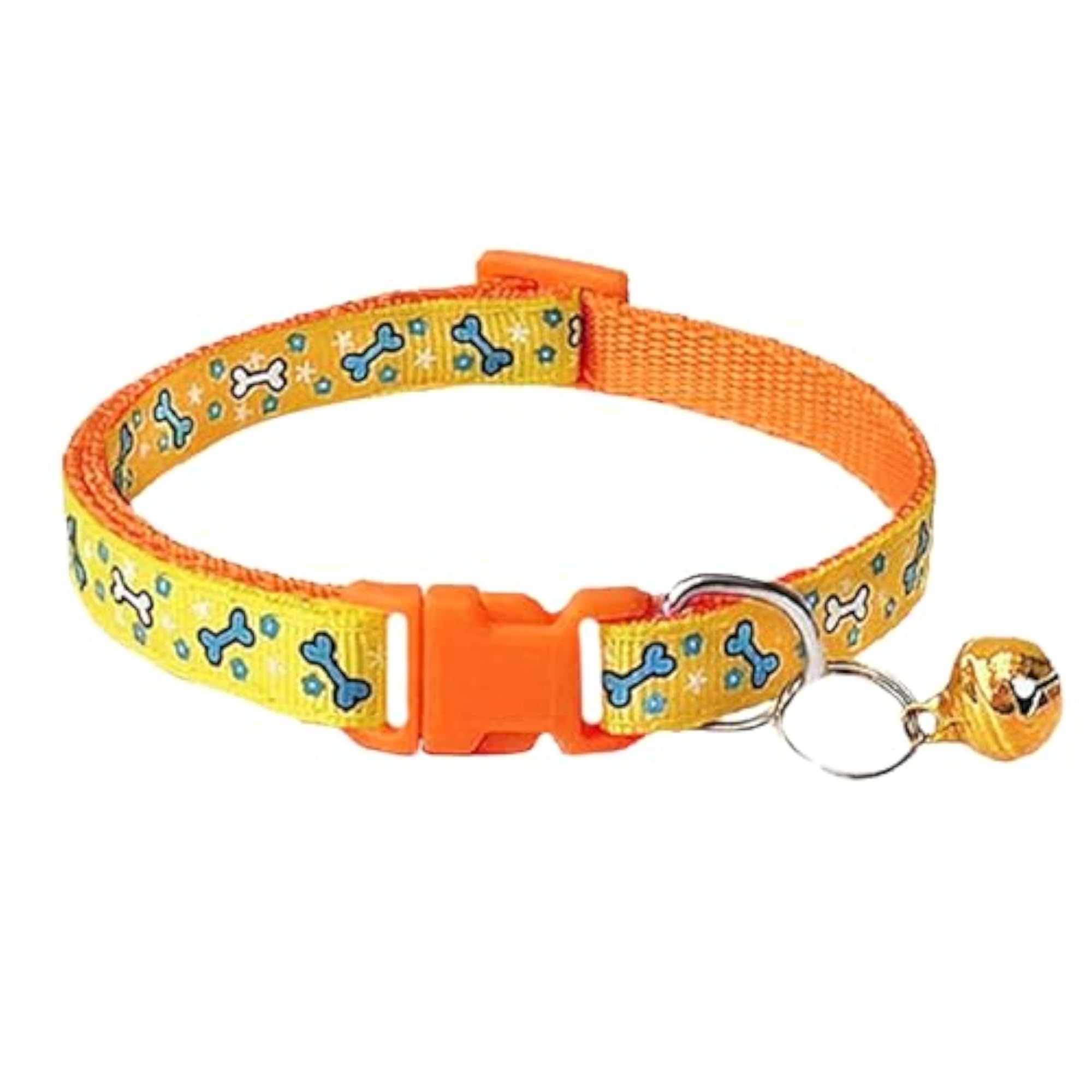 Adjustable Cat & Puppy Collar with Bell, Cute Neckband
