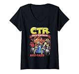 Women's Crash Bandicoot CTR Team Racing Nitro Fueled Video Game V-Neck T-Shirt