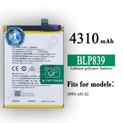 Image of Original BLP839 Battery for Oppo A95 5G Battery with 1 Year Warranty*** (N60)