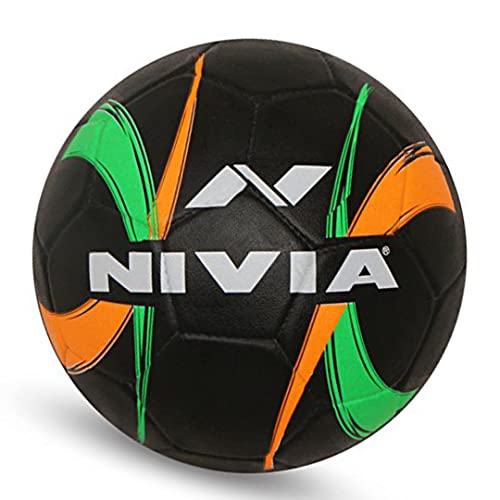 Image of Nivia Street Ball Rubber Football, Size 5 (Black)