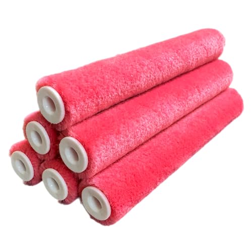 Premium 6-Inch Mohair Mini Paint Roller Covers - 6-Pack, Lint-Free & Shed-Resistant for Smooth Finishes – Ideal for Cabinets, Trim & Doors – Works with All Paints & Stains (6-Pack)