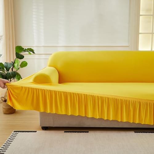 Housse de canapé extensible pour fauteuil causeuse et sectionnel 1 place - 5