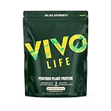 Vivo life Perform Plant Protein Powder - Pea & Hemp Protein Blend with BCAA (9.38 oz, Vanilla)