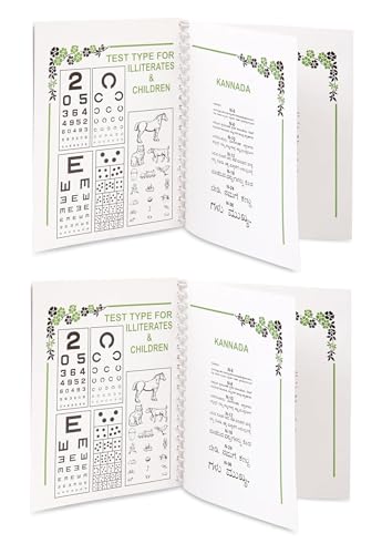 Image of HYZIK Near vision chart book Multi language book for eye test.. (2)