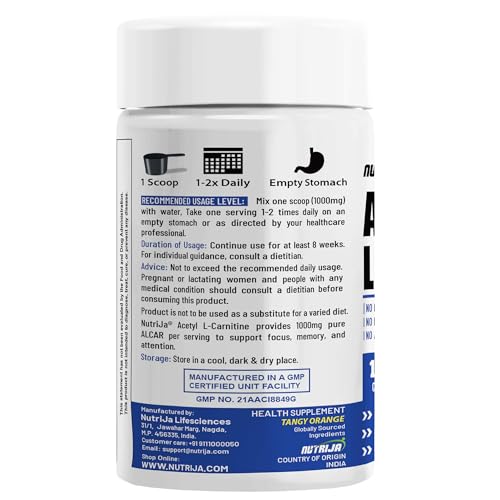 Image of NutriJa Acetyl L-Carnitine (Alcar) | Weight management & quick recovery - (100 grams)