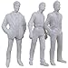 Wee Scapes Architectural Model White Styrene Figurines human males 1.5 inch, pack of 5