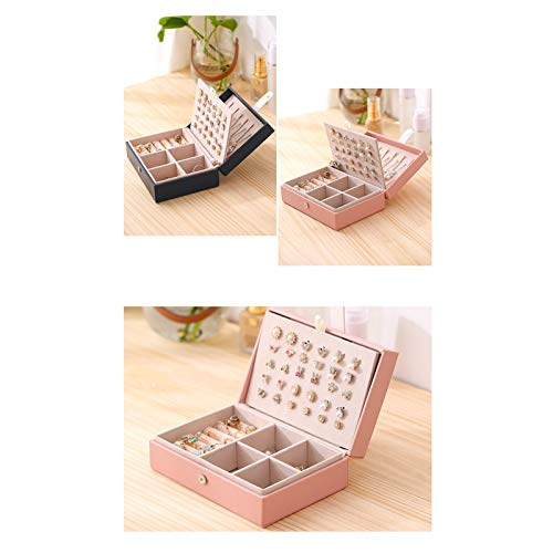 Mingzhe Caixa de Jóias Multifuncional Caixão de Couro PU de Grande Capacidade Organizador de Jóias E