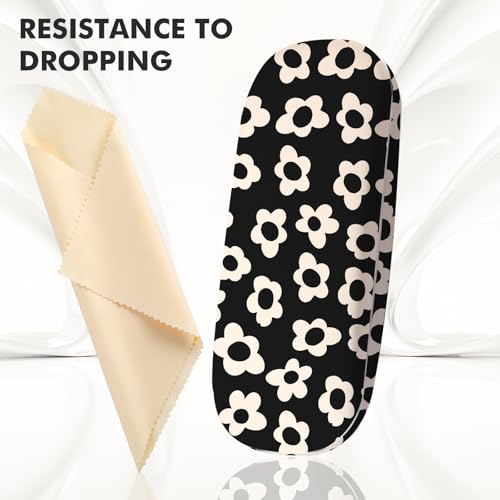 Image of Glasses Case Hard Shell,Portable Protective Eyeglasses Case, Eyeglass Holder Box with Cleaning Cloth,for Women Men