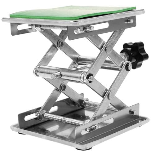 KICHOUSE Mini Lift Manual Lift Labs Jack Laboratory Lifting Platform Jack Platform Lifting Platform Stand Platform for Laboratory Lifting Table Stand Lift Table Stainless Steel