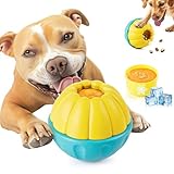 Potaroma アナと雪の女王 おやつ 犬用おもちゃ エンリッチメントボール インタラクティブで丈夫で安全な子犬の噛むおもちゃ、スローフィーダー フードディスペンサー 犬の子犬パズル 噛む人用 4.0インチ
