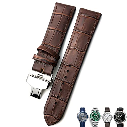 Bracelet de montre en cuir INFRI marron au quotidien, le confort chic pour Omega Seamaster 300