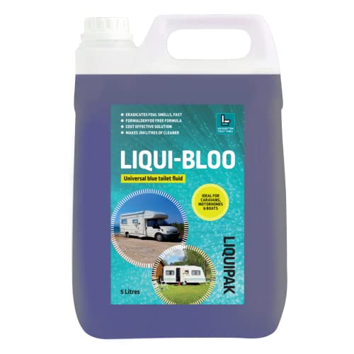 Liquipak Caravan Toilet Fluid Rinse Chemical Blue 5l Pink 5l For Caravan Camper Motorhome Boat Liqui Bloo Rinse Formaldehyde Free 2x5l