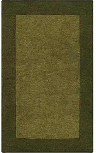 Image of Export Quality Handtufted Woolen Carpet for Living Room Bedroom & Hall - Color - Green - Size - 12 x 15 Feet