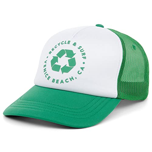 Lids Recycle and Surf Pop Culture Foam Trucker Adjustable Snapback Cap White/Green
