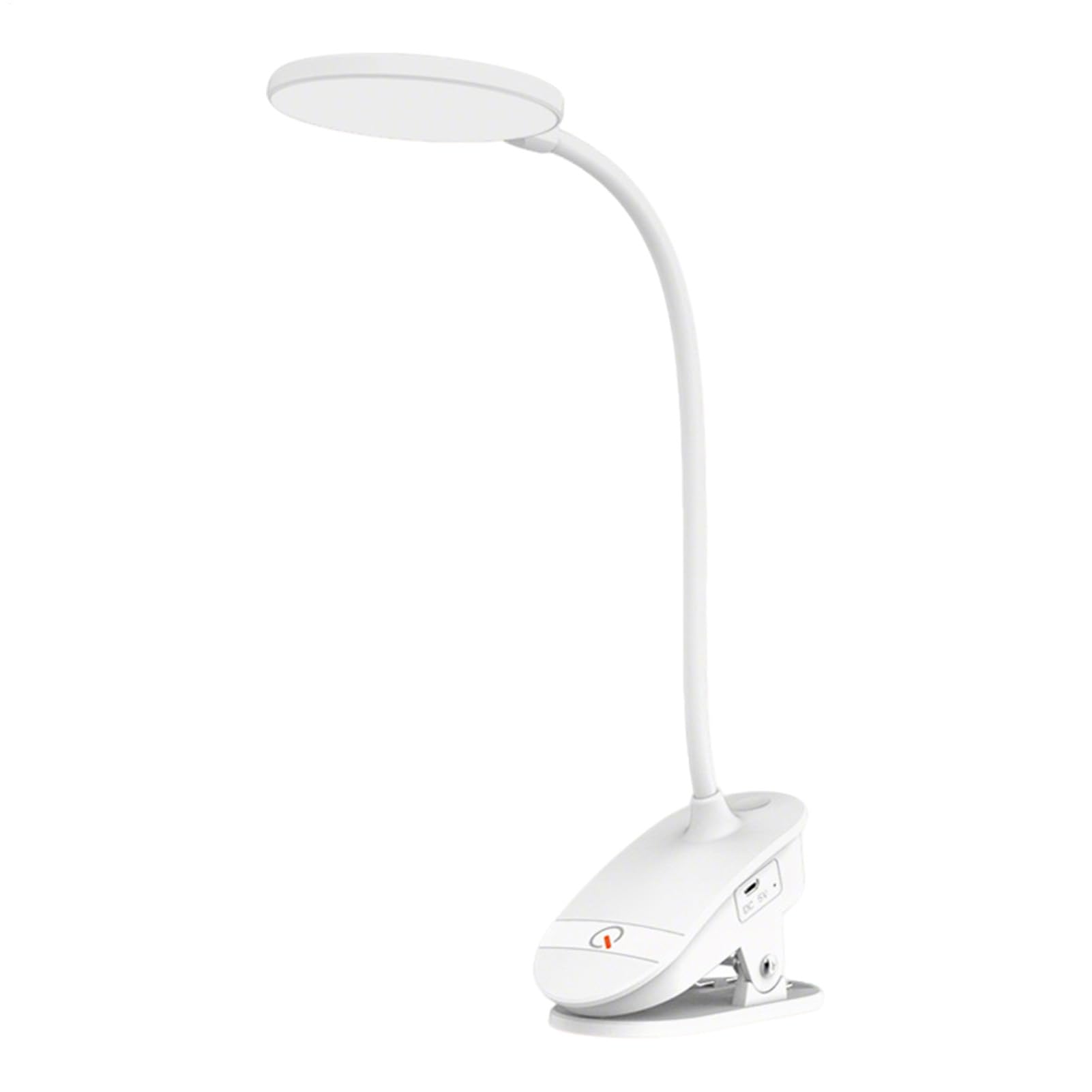 LED Clip Light, 360 Degree Gooseneck Clamp Reading Light for Bedside, Flexible Table Lamps with 1200mAh Battery for Living Room Desk Den Apartment
