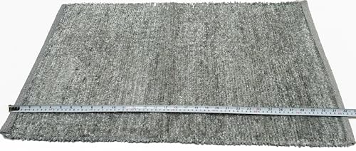 Image of House2Home Feather Cotton Blend Door Mat | 2Pc. Combo | 50x80cm | Side Binding - Available in 8 Colors (Cloud Gray)