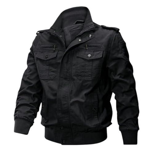 Veste de travail militaire en coton robuste multi-poches homme