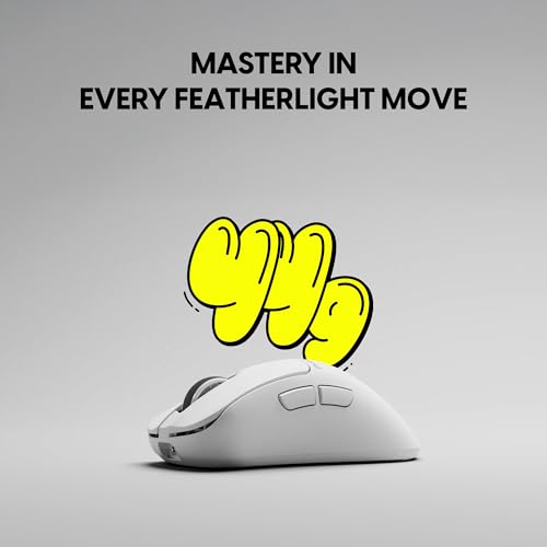 Image of Pulsar Gaming Gears Xlite Crazylight Wireless Gaming Mouse, Ultra Lightweight 1.55 oz (44g), Optical Switch, 32000 DPI, 750 IPS, XS-1 Sensor, 8k Compatible (Medium, Uyuni White)