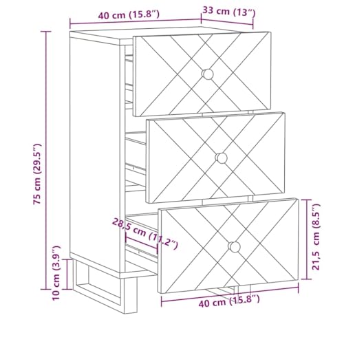 Meuble de salon pour rangement ordonné buffet bois manguier