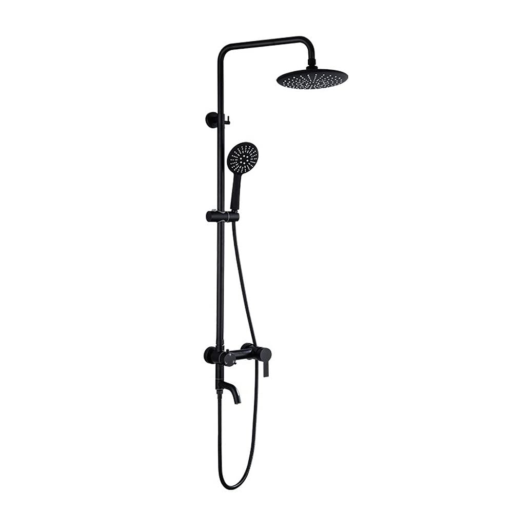 Système de douche thermostatique anti-brûlure avec kit de douche mural et flexible robuste