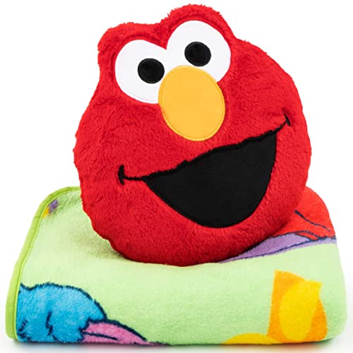 Jay Franco Sesame Street Easter Elmo And Friends Nogginz Set - 40 X 50 Inch Blanket & Pillow, Kids Super Soft 2 Piece Nogginz Set Featuring Cookie Monster & Big Bird #TOP5