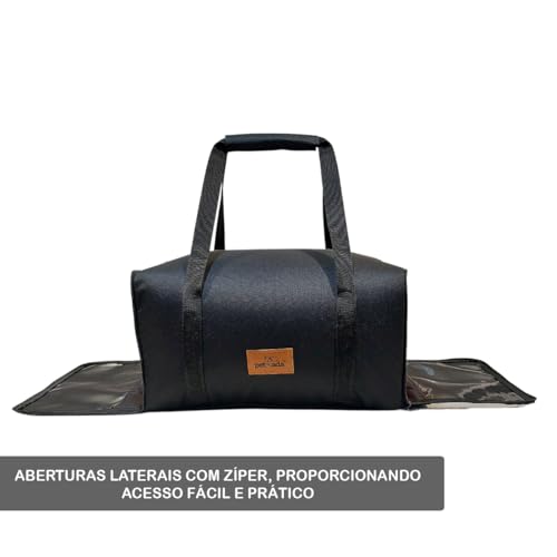 Petizada, Bolsa Transporte Avião Pet M Cor:Preto