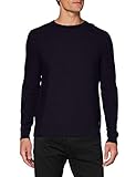 Standard TOM TAILOR Herren Modern Basic Struktur Sweatshirt, 10690-Knitted Navy, S