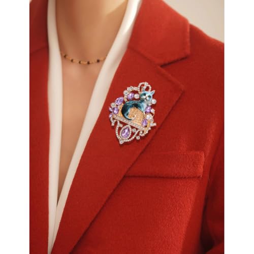 Image of Fashion Cute Crystal Animal Brooch Pins for Women Girls Cat Bird Corsage accessory Pin delicate accessory Party Ceremony