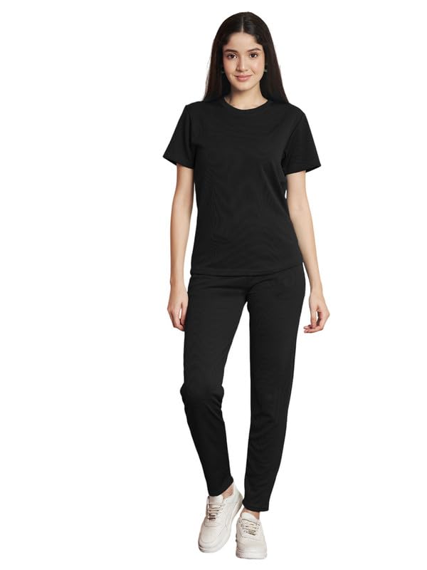 Image of DTR FASHION Polyester Blend Solid Lining Tracksuit | Night Wear Suit For Women