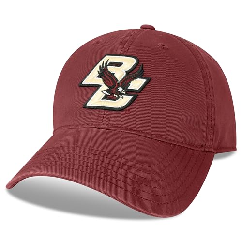 Legacy NCAA Officially Licensed Baseball Hat Boston College Eagles Lightweight Cap for Men & Women Relaxed Twill Adjustable (EZA) Burgundy One Size Fits Most Adjustable Fabric Closure
