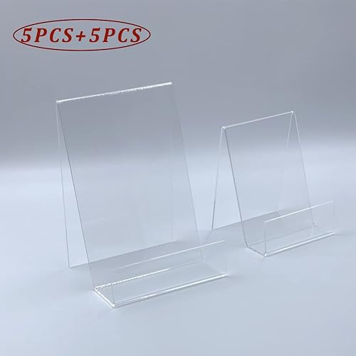 Miniatura 2 de Soporte de acrílico transparente para libros con repisa, soporte de exhibición transparente para exhibir imágenes, libros, libros de cocina, menús,