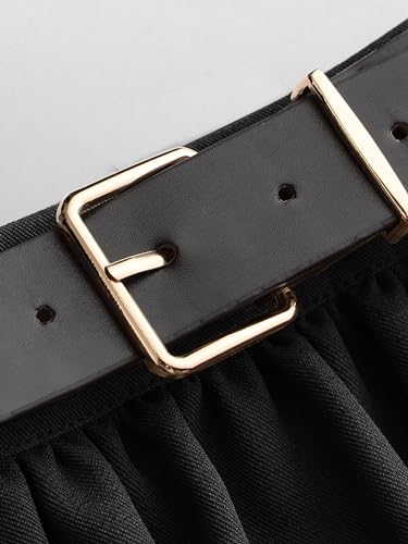 CIDER High Waist Solid Belted Maxi Skirt3