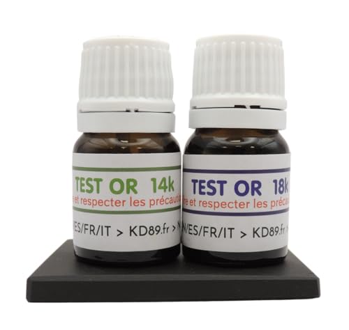 KD89 Soluciones de prueba de oro de 14 a 18 quilates con piedra...