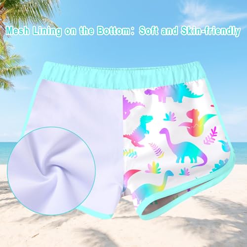 Image of Vogseek Girls Rash Guard Two Pieces Swimsuit Long Sleeve Bathing Suit for 3-10 Years