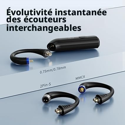 Fanmusic TRN BT20 Pro True Wireless Bluetooth 5.3 Casque-Module, connecteurs remplaçables (casque non inclus) (2 pôles, 0,78 mm)