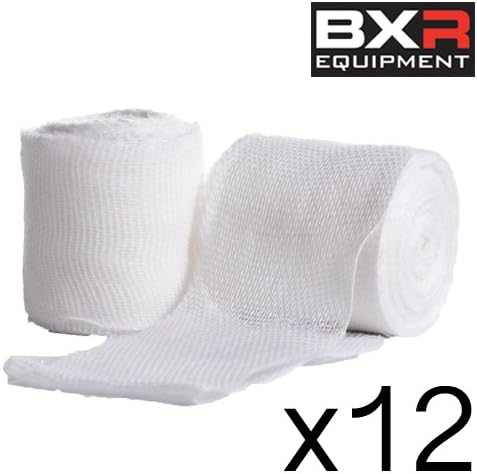 BXR Boxing Gauze Hand Wrap Bandage 5cm x 5m [Pack of 12]