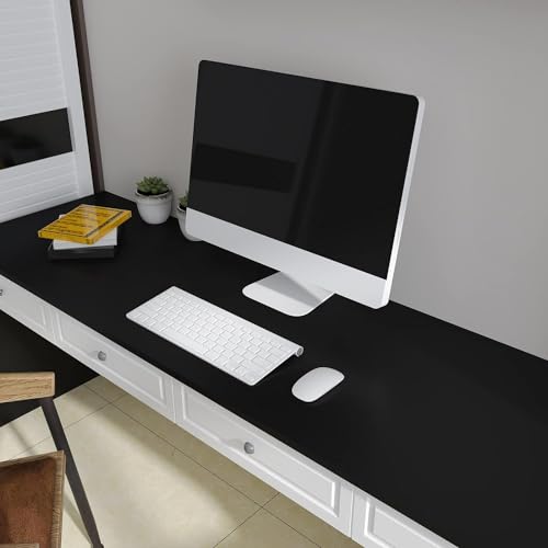 Image of HOME13 Matte Wallpaper Peel & Stick Contact Paper Decorative Self Adhesive Vinyl Wallpaper for Kitchen Cabinet Furniture Countertop Waterproof (24inches By 360inches, Black Matte Wallpaper)