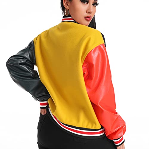 Varsity Jacket Unisex Y2K Embroidered Letterman Bomber Jacket Casual Baseball Jackets3