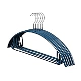 BESSLEE Royal Blue Clothes Hangers for Closet 5 Pack, Heavy Duty Metal Hangers for Coats Shirts Pant