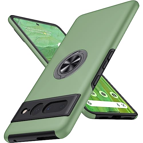 JAME for Google Pixel 7 Pro Case, Slim Fit Case for Pixel 7 Pro with Ring Holder Kickstand,[Military...