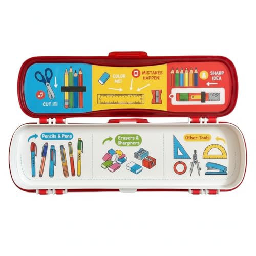Image of Vikas' Robot Warrior Mini Pencil Box for Kids | Cartoon Transformer Theme | Small Size Pencil Case for Boys | Plastic Stationery Organizer Box (Pack of 1)